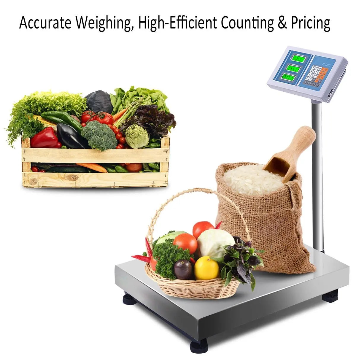 660 lbs Weight Computing Digital Floor Platform Scale Direct by Wilsons Home Store