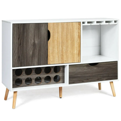 Mid-Century Buffet Sideboard Wooden Storage Cabinet Direct by Wilsons Home Store