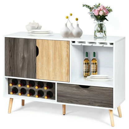 Mid-Century Buffet Sideboard Wooden Storage Cabinet Direct by Wilsons Home Store