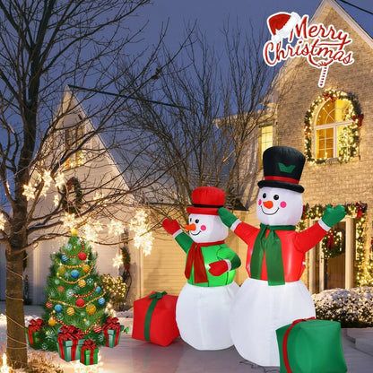 6 Feet Christmas Inflatable Snowmen Blow Up Christmas Decoration Direct by Wilsons Home Store