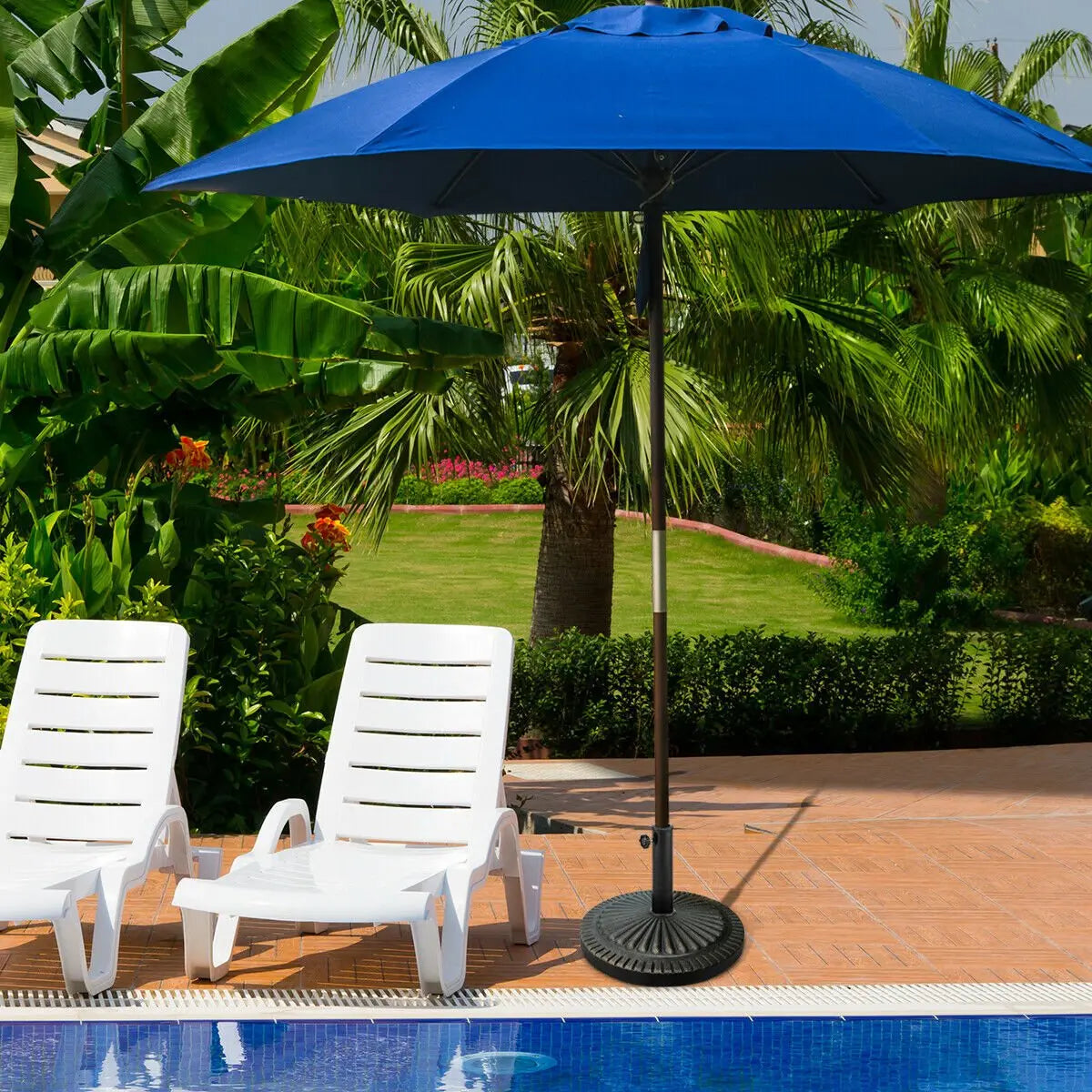 31.5 lbs Market Heavy-Duty Outdoor Stand Bronze Umbrella Base Direct by Wilsons Home Store