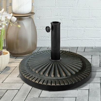 31.5 lbs Market Heavy-Duty Outdoor Stand Bronze Umbrella Base Direct by Wilsons Home Store