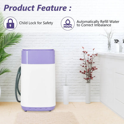 8lbs Portable Fully Automatic Washing Machine with Drain Pump-Green Direct by Wilsons Home Store