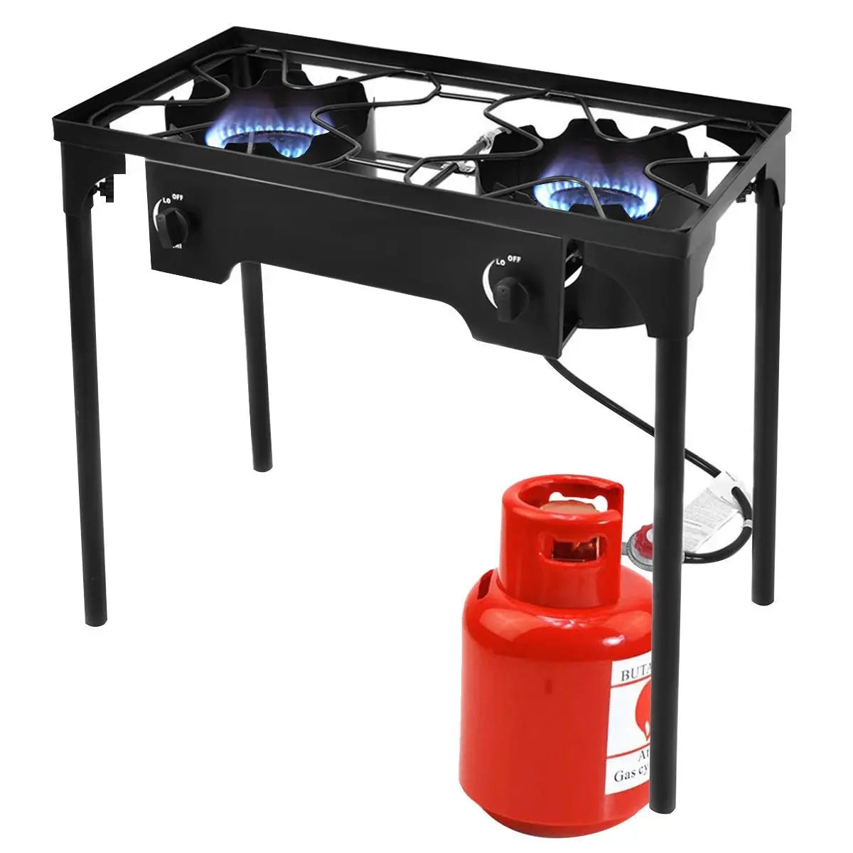 150 000 BTU Double Burner Outdoor Stove BBQ Grill Direct by Wilsons Home Store