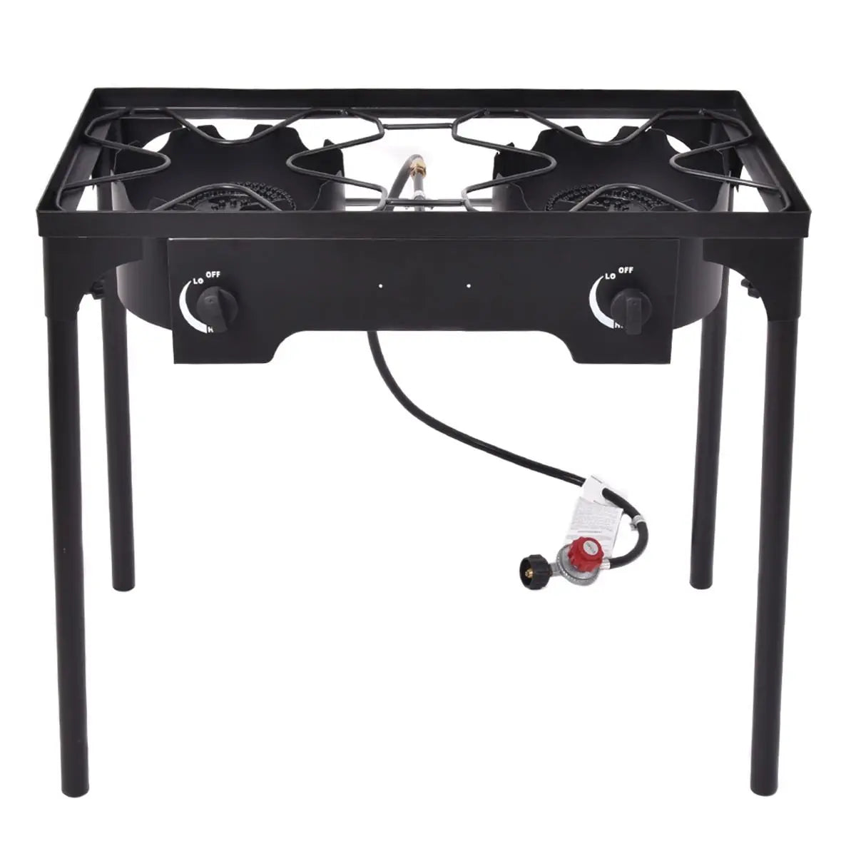 150 000 BTU Double Burner Outdoor Stove BBQ Grill Direct by Wilsons Home Store