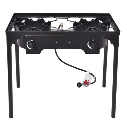 150 000 BTU Double Burner Outdoor Stove BBQ Grill Direct by Wilsons Home Store