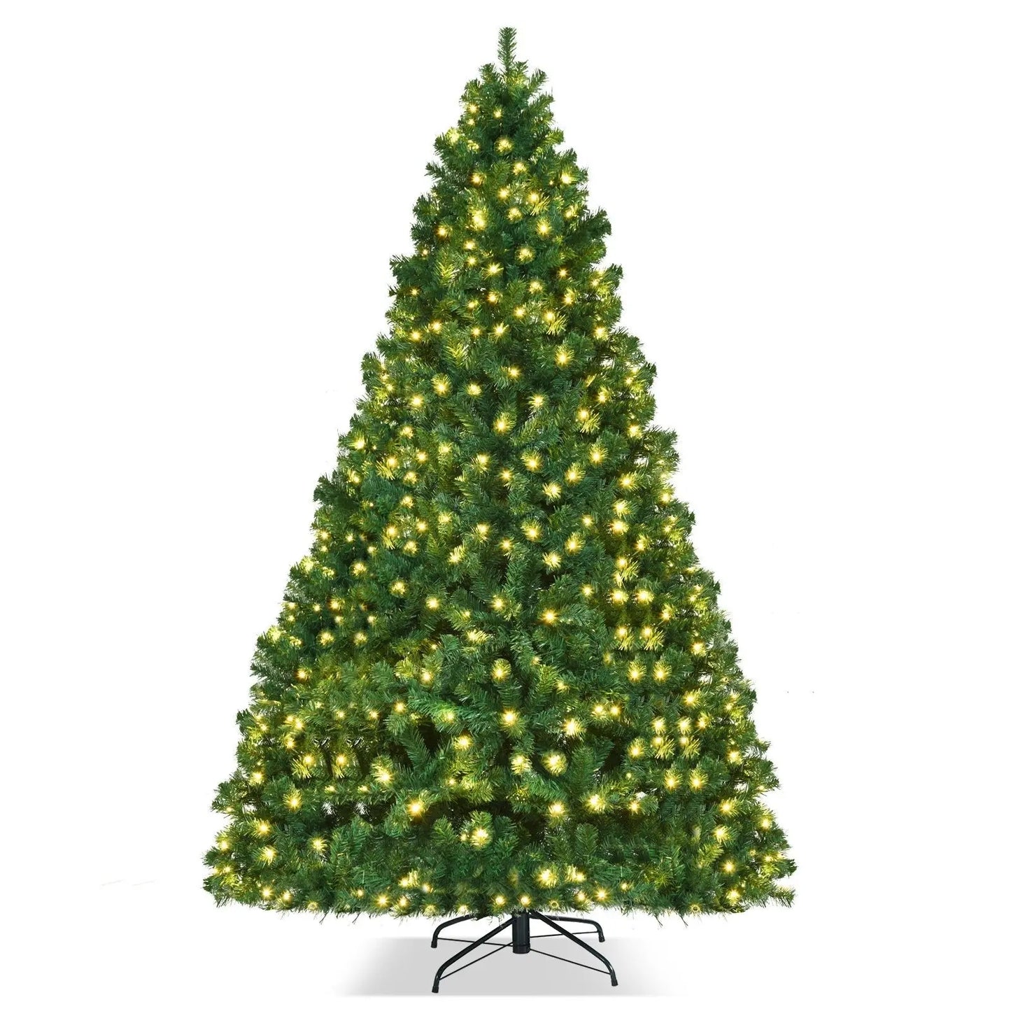 7.5 Feet PVC Artificial Christmas Tree with LED Lights-7.5 ft Direct by Wilsons Home Store
