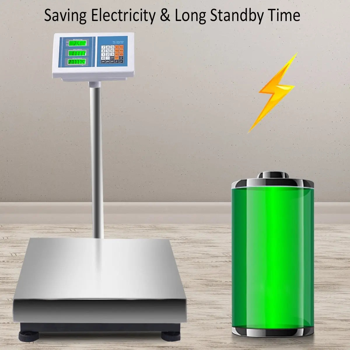 660 lbs Weight Computing Digital Floor Platform Scale Direct by Wilsons Home Store