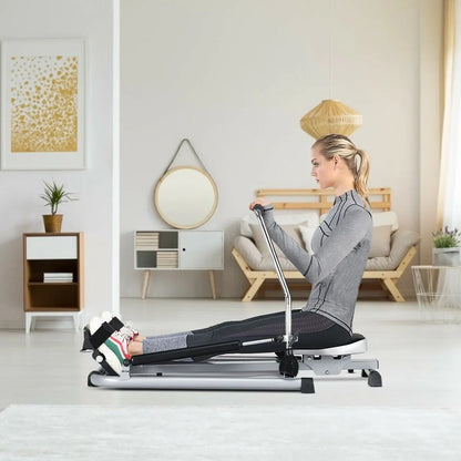 Exercise Adjustable Double Hydraulic Resistance Rowing Machine Direct by Wilsons Home Store
