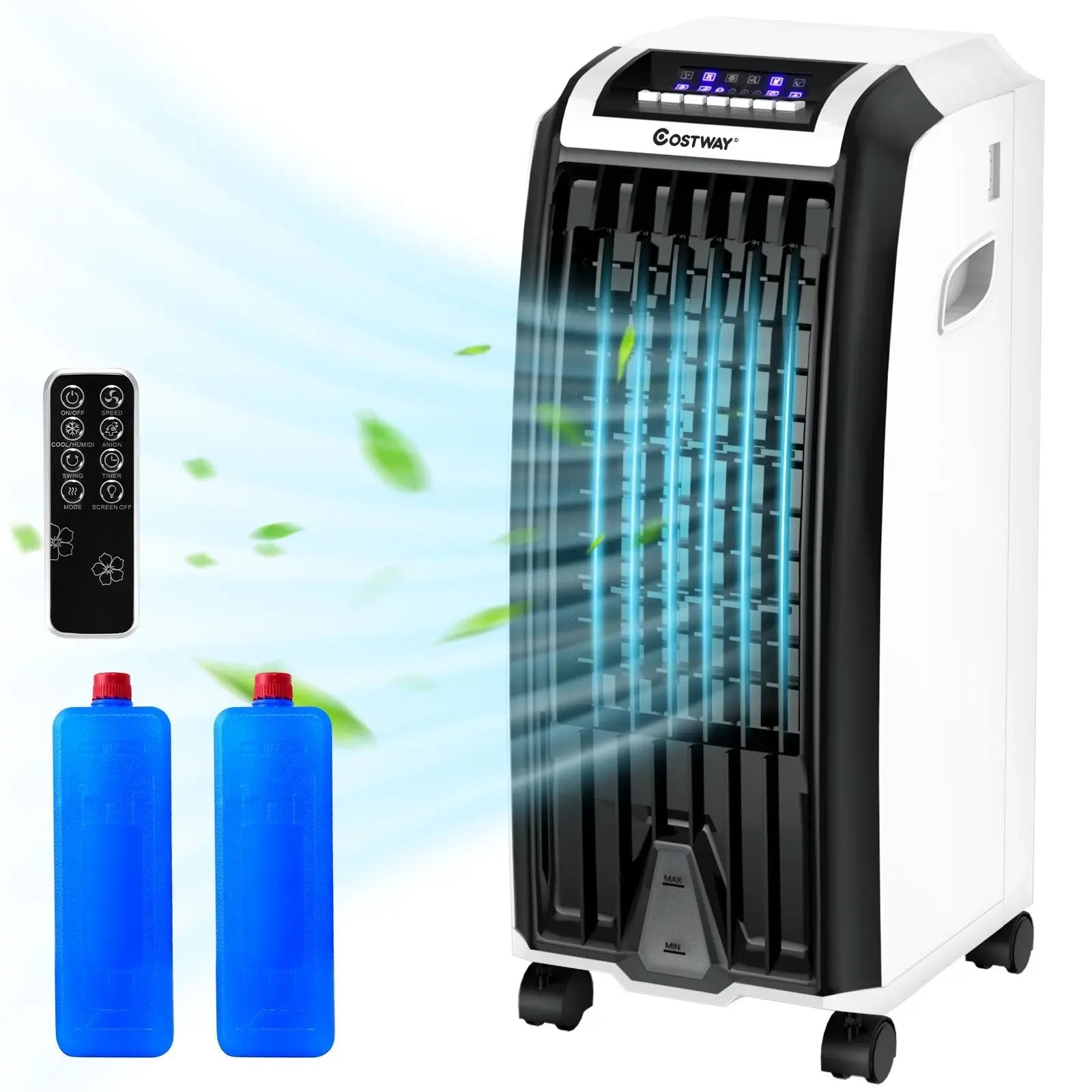 Portable Evaporative Air Cooler with 3 Wind Modes and Timer for Home Office Direct by Wilsons Home Store