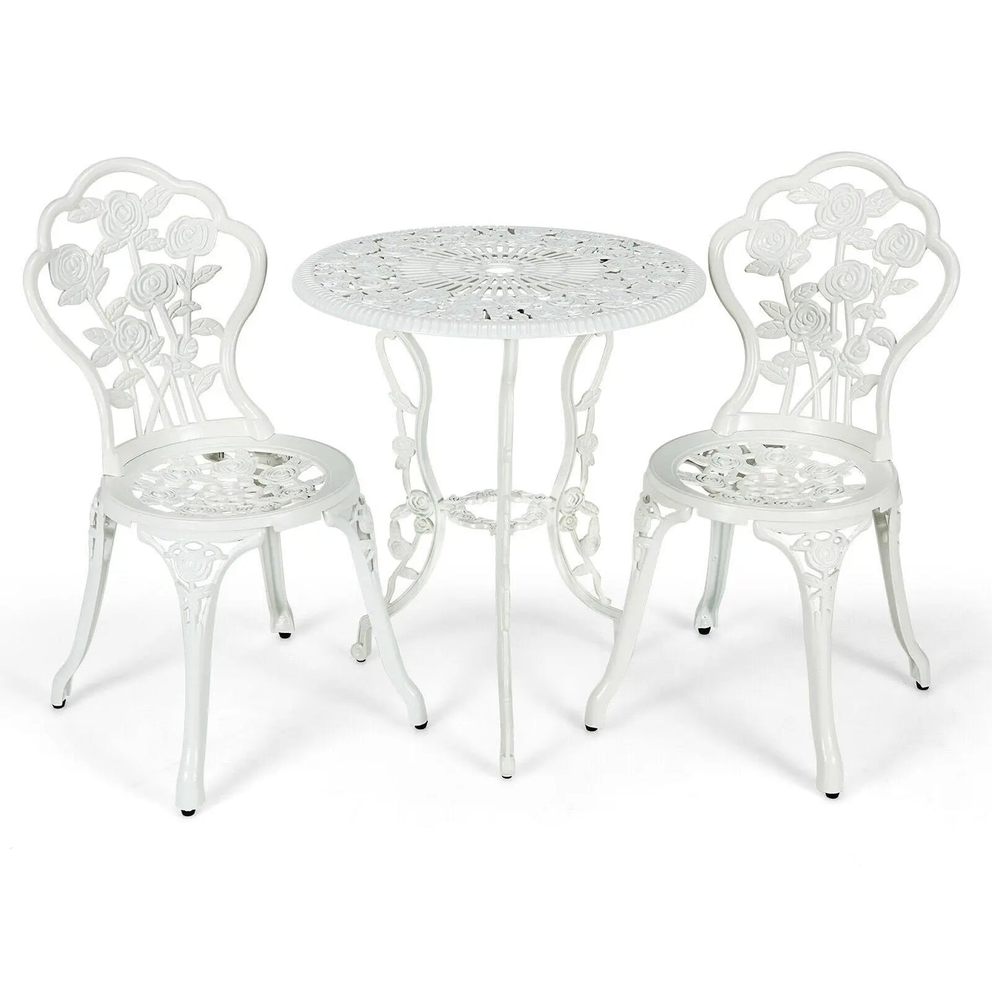 Outdoor Cast Aluminum Patio Furniture Set with Rose Design Direct by Wilsons Home Store