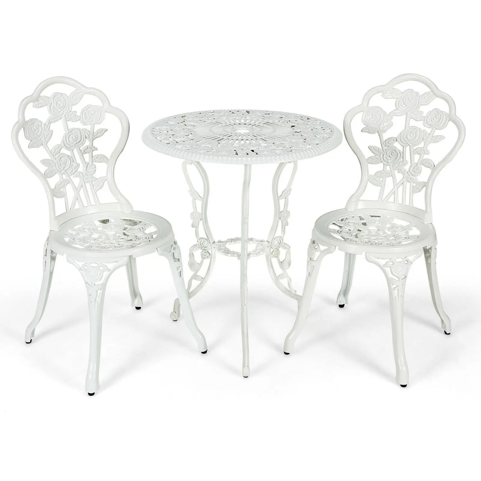 Outdoor Cast Aluminum Patio Furniture Set with Rose Design Direct by Wilsons Home Store