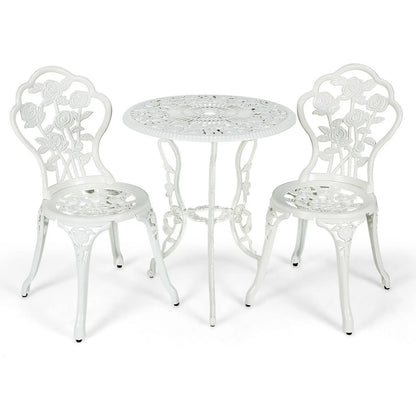 Outdoor Cast Aluminum Patio Furniture Set with Rose Design Direct by Wilsons Home Store