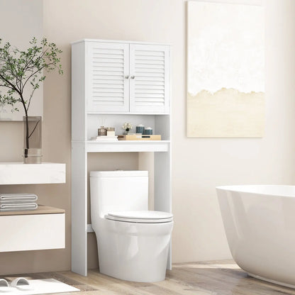 Over The Toilet Storage Cabinet with Double Doors and Adjustable Shelf Direct by Wilsons Home Store