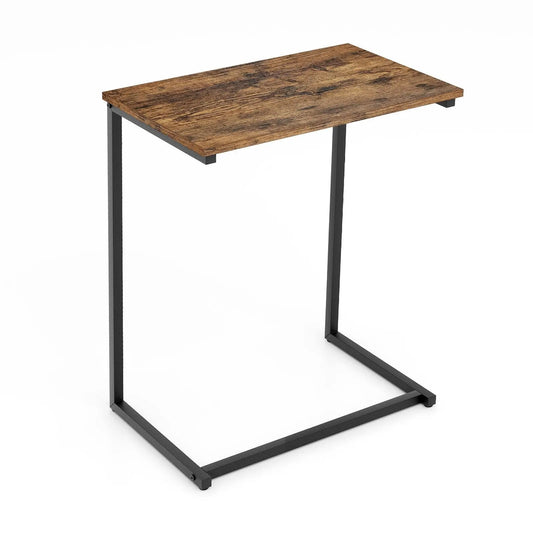C-shaped Industrial End Table with Metal Frame Direct by Wilsons Home Store