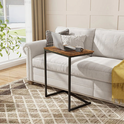 C-shaped Industrial End Table with Metal Frame Direct by Wilsons Home Store