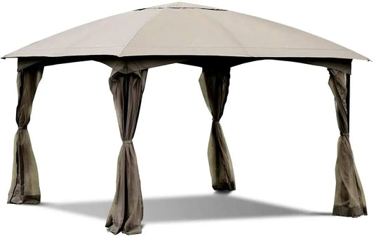 11.5 x 11.5 Feet Fully Enclosed Outdoor Gazebo with Removable 4 Walls Direct by Wilsons Home Store