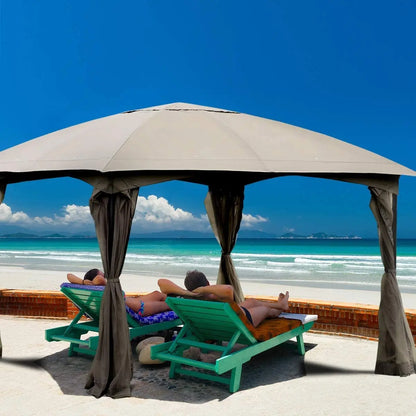 11.5 x 11.5 Feet Fully Enclosed Outdoor Gazebo with Removable 4 Walls Direct by Wilsons Home Store
