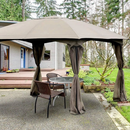 11.5 x 11.5 Feet Fully Enclosed Outdoor Gazebo with Removable 4 Walls Direct by Wilsons Home Store