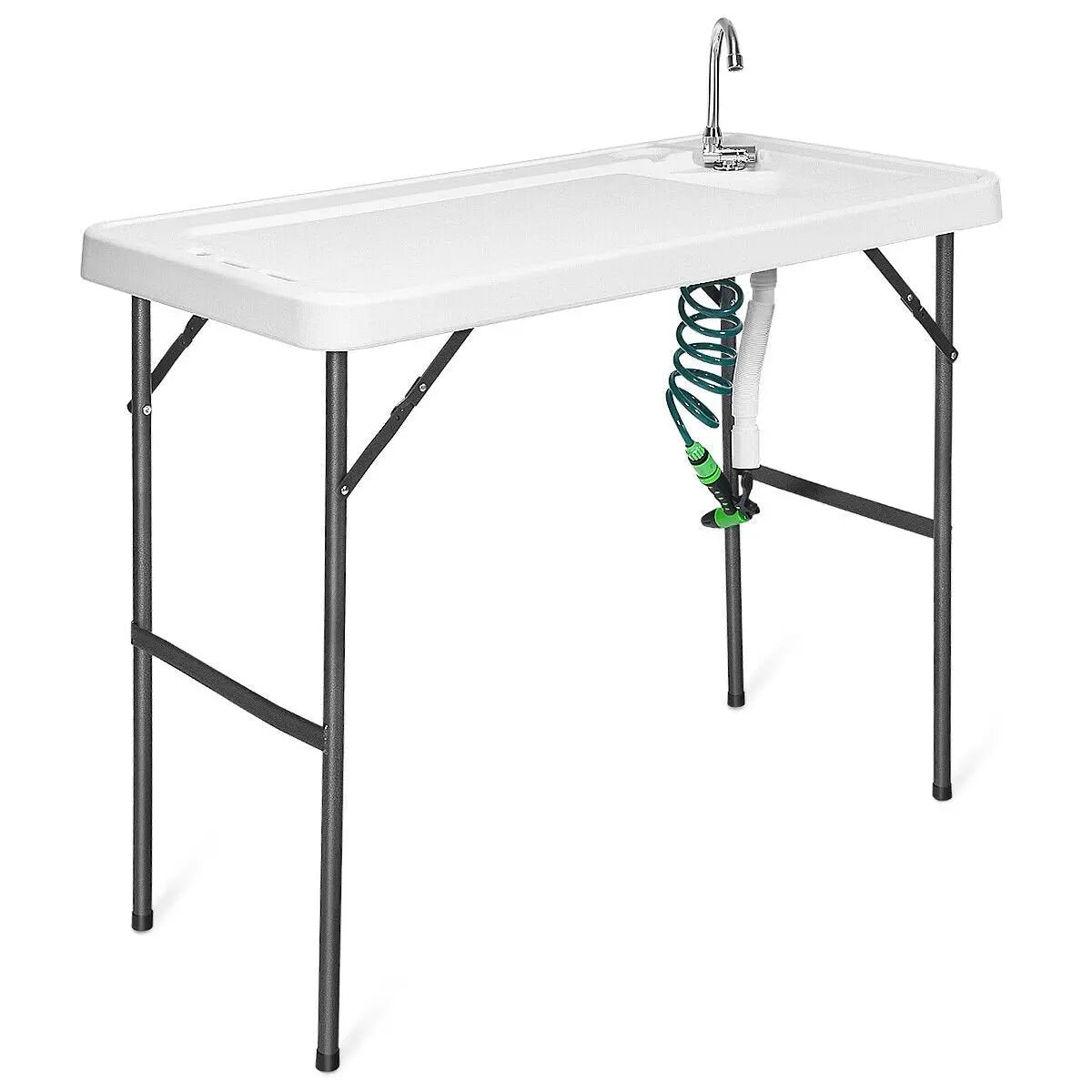 Folding Cleaning Sink Faucet Cutting Camping Table with Sprayer Direct by Wilsons Home Store