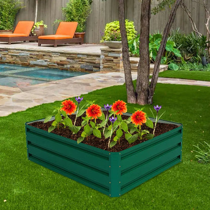 40 Inch x 32 Inch Patio Raised Garden Bed for Vegetable Flower Planting Direct by Wilsons Home Store