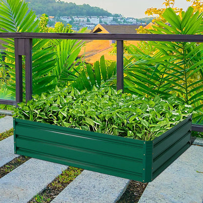 40 Inch x 32 Inch Patio Raised Garden Bed for Vegetable Flower Planting Direct by Wilsons Home Store