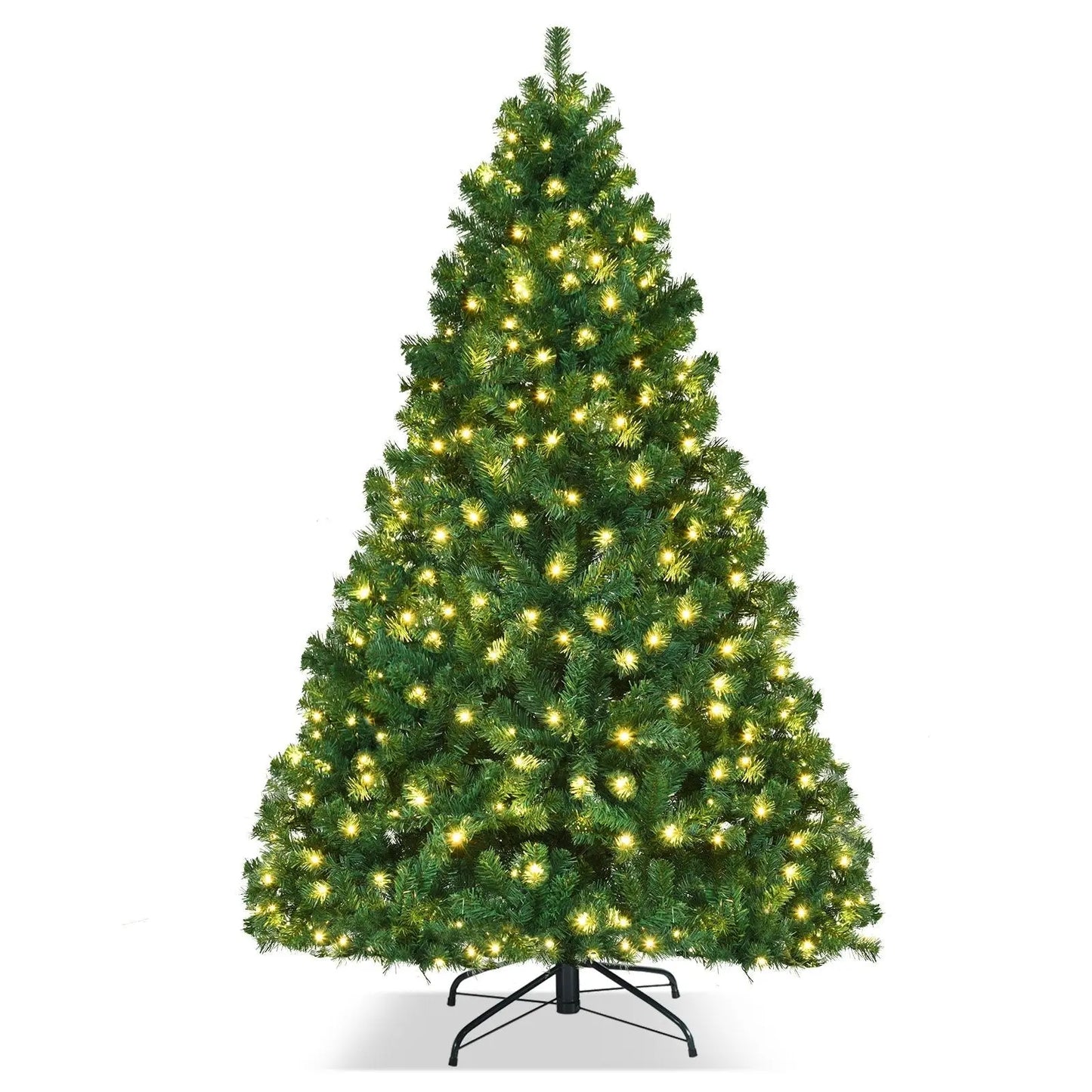 7.5 Feet PVC Artificial Christmas Tree with LED Lights-7.5 ft Direct by Wilsons Home Store