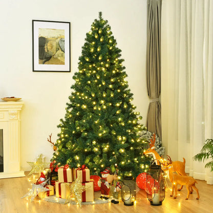 7.5 Feet PVC Artificial Christmas Tree with LED Lights-7.5 ft Direct by Wilsons Home Store