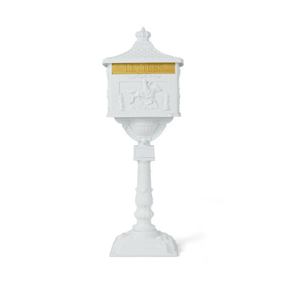 Retro Cast Aluminum Mailbox Security Postal Letter Box with Baffle Door-Black Direct by Wilsons Home Store