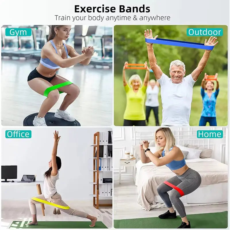 Different Resistance Bands Yoga Band Fitness Exercise Training Hip Tension Band Leg Squat Dance Elastic Loop Stretch Band
