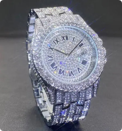 Men's Quartz Watch Full Diamond High End DigestWell Co.