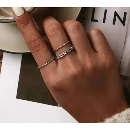 925 Sterling Silver Braided Texture Twisted Eternity Band Stackable Rings - Fine Jewelry Itz Luxury