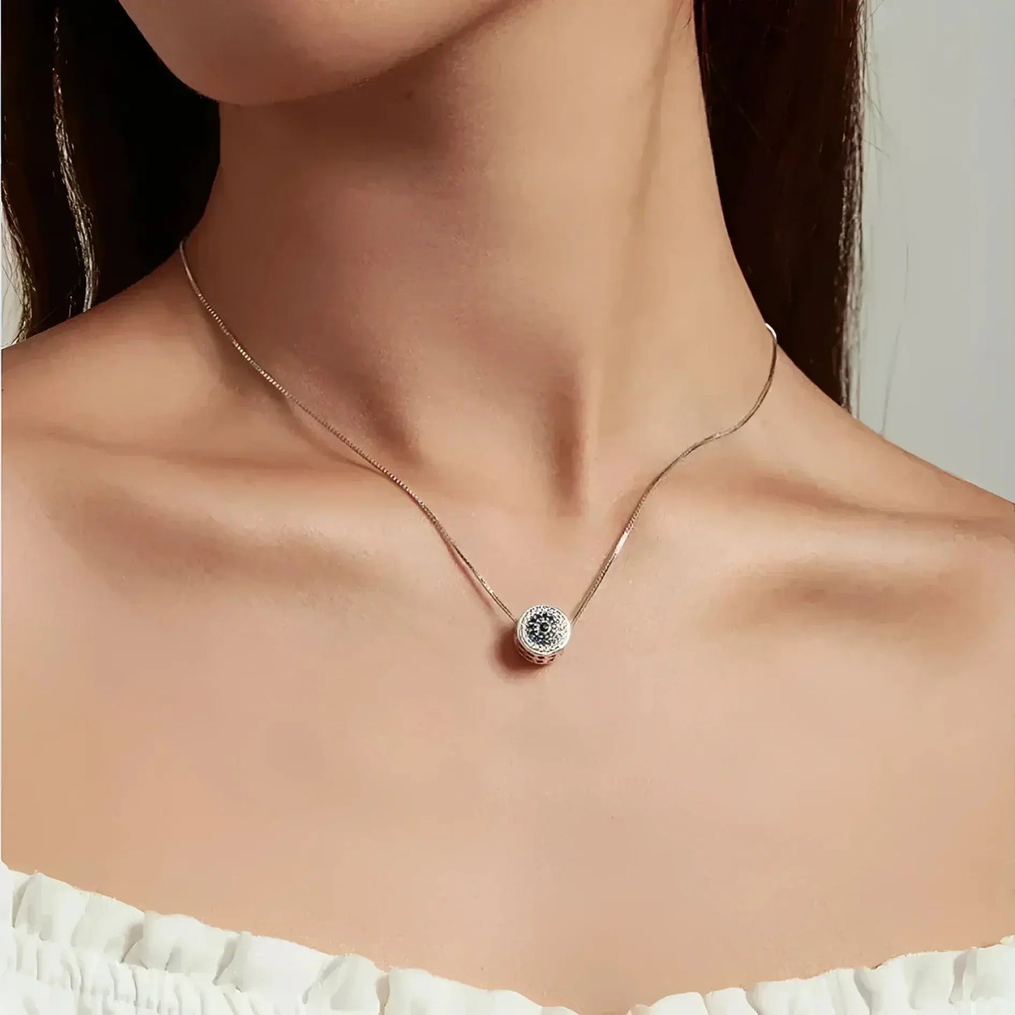 925 Sterling Silver Blue Crystal Evil Eye Necklace | Lucky Eye Neck Chain | Women'S Birthday Gift Fine Jewelry Itz Luxury