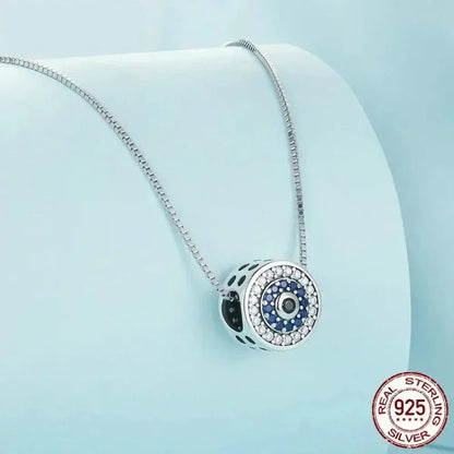 925 Sterling Silver Blue Crystal Evil Eye Necklace | Lucky Eye Neck Chain | Women'S Birthday Gift Fine Jewelry Itz Luxury