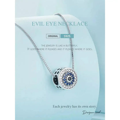 925 Sterling Silver Blue Crystal Evil Eye Necklace | Lucky Eye Neck Chain | Women'S Birthday Gift Fine Jewelry Itz Luxury