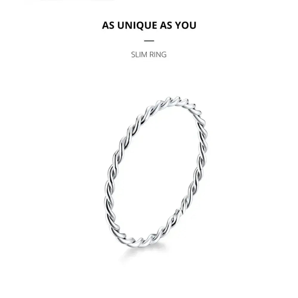 925 Sterling Silver Braided Texture Twisted Eternity Band Stackable Rings - Fine Jewelry Itz Luxury