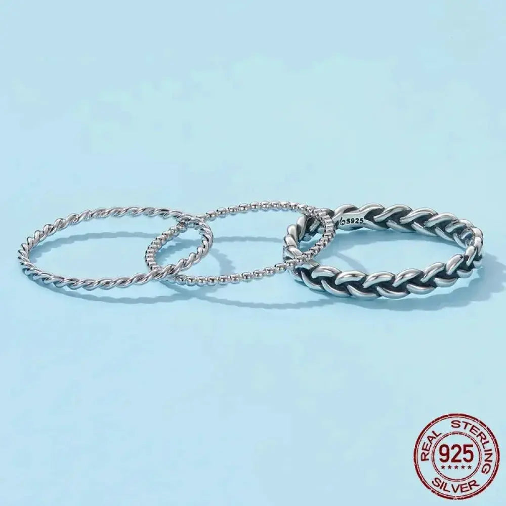 925 Sterling Silver Braided Texture Twisted Eternity Band Stackable Rings - Fine Jewelry Itz Luxury