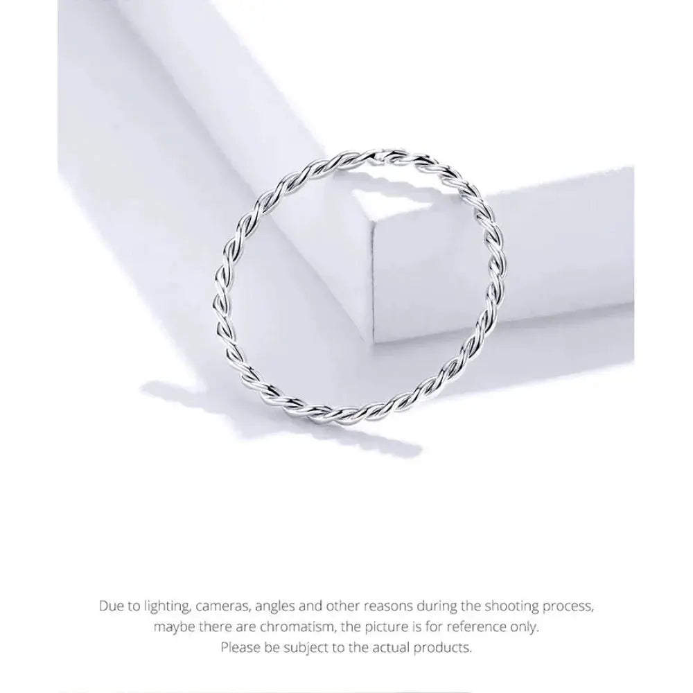 925 Sterling Silver Braided Texture Twisted Eternity Band Stackable Rings - Fine Jewelry Itz Luxury