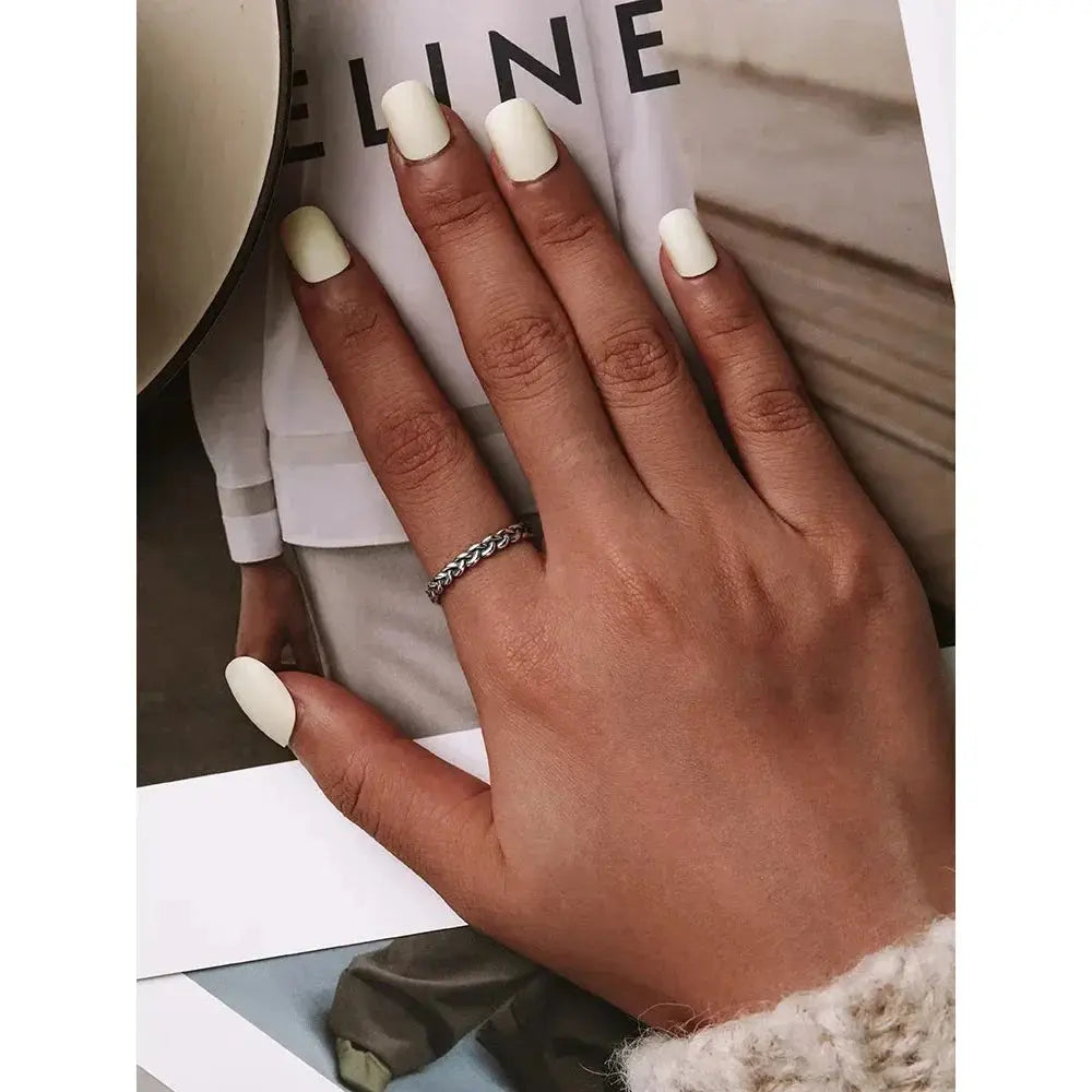 925 Sterling Silver Braided Texture Twisted Eternity Band Stackable Rings - Fine Jewelry Itz Luxury
