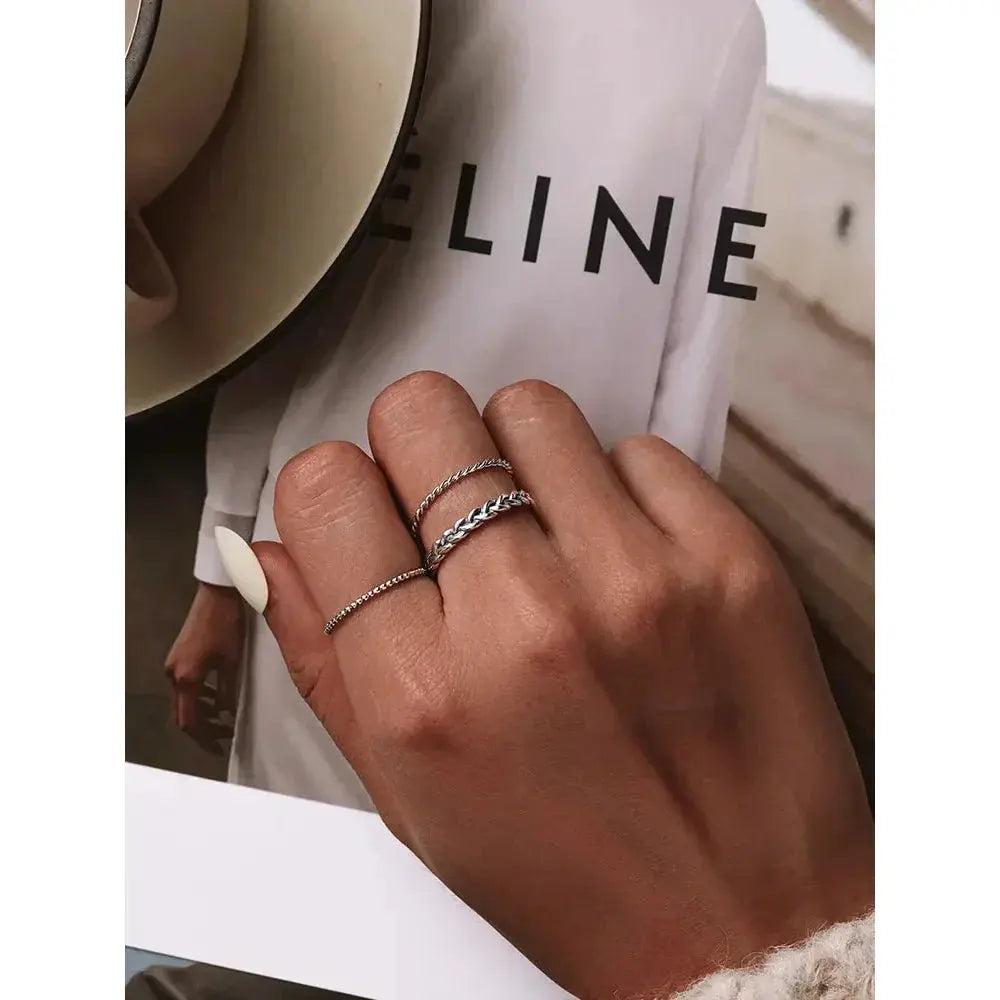 925 Sterling Silver Braided Texture Twisted Eternity Band Stackable Rings - Fine Jewelry Itz Luxury