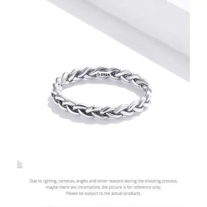 925 Sterling Silver Braided Texture Twisted Eternity Band Stackable Rings - Fine Jewelry Itz Luxury