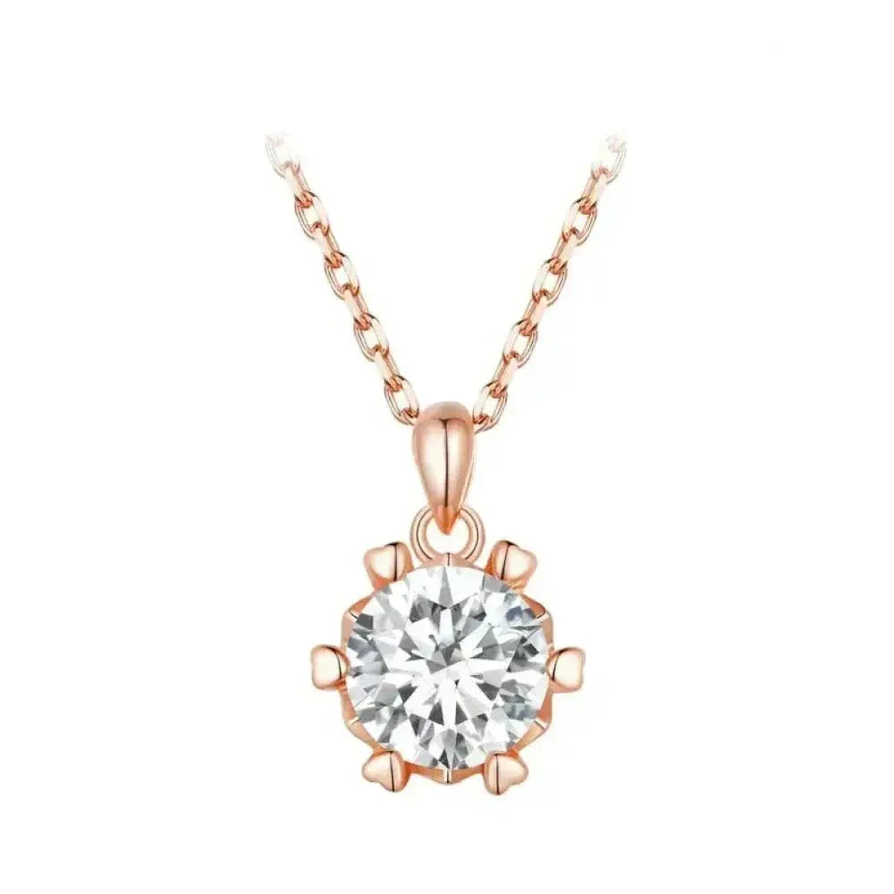 Stunning 1 Carat Moissanite Pendant Necklace | 925 Sterling Silver | Wedding & Bridal Fine Jewelry Itz Luxury