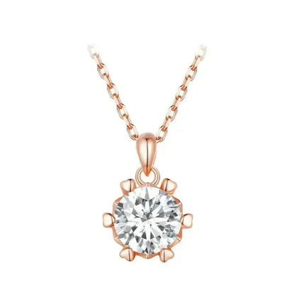 Stunning 1 Carat Moissanite Pendant Necklace | 925 Sterling Silver | Wedding & Bridal Fine Jewelry Itz Luxury