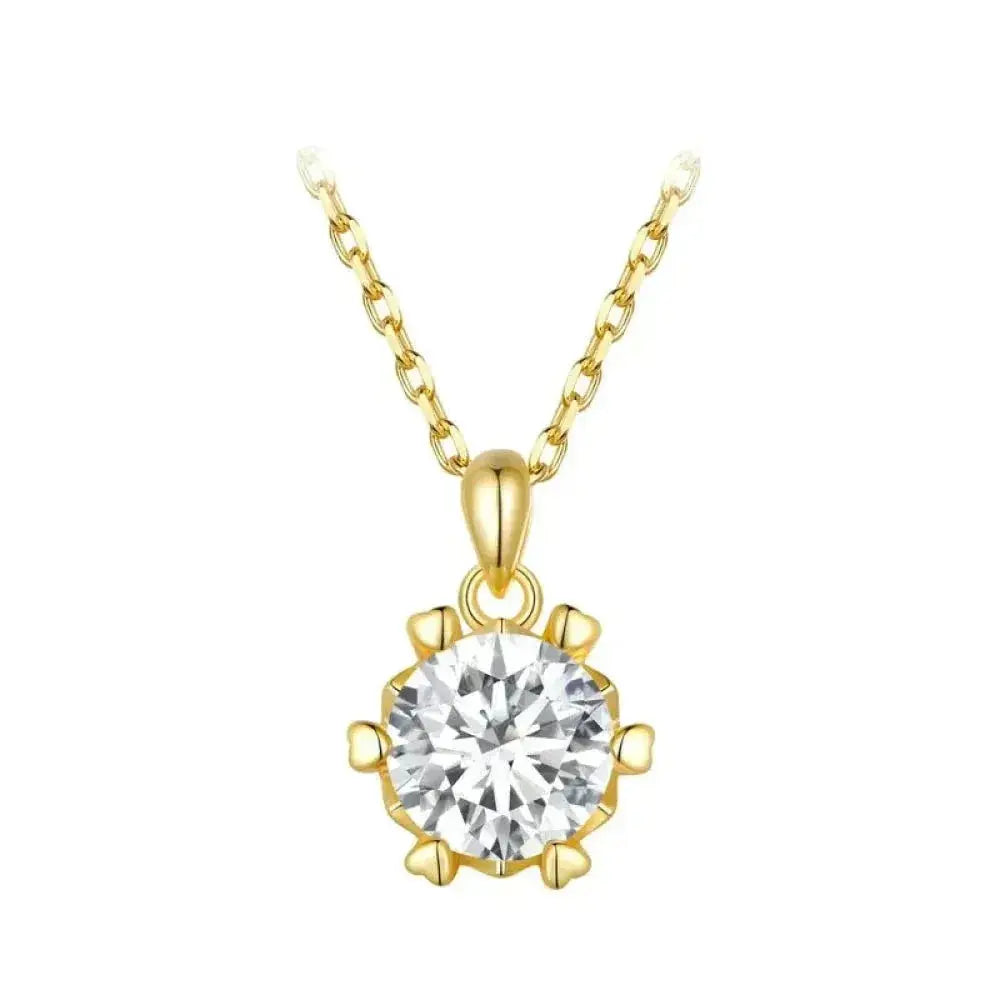 Stunning 1 Carat Moissanite Pendant Necklace | 925 Sterling Silver | Wedding & Bridal Fine Jewelry Itz Luxury