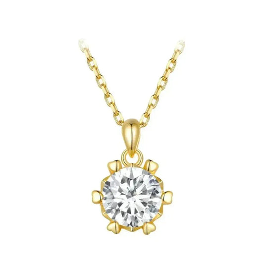 Stunning 1 Carat Moissanite Pendant Necklace | 925 Sterling Silver | Wedding & Bridal Fine Jewelry Itz Luxury