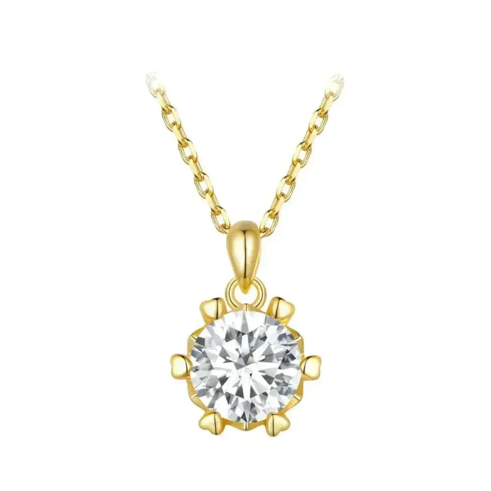 Stunning 1 Carat Moissanite Pendant Necklace | 925 Sterling Silver | Wedding & Bridal Fine Jewelry Itz Luxury