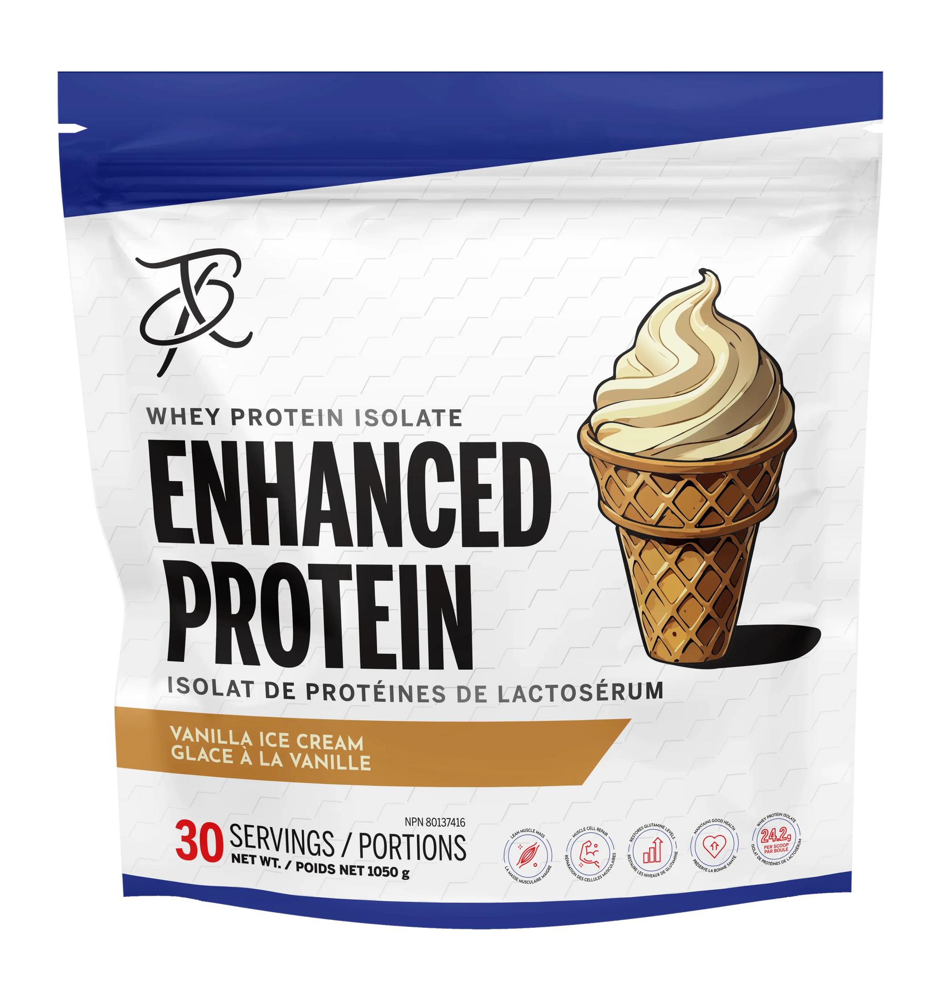 Enhanced Protein Vanilla Ice Cream Tx Supplements