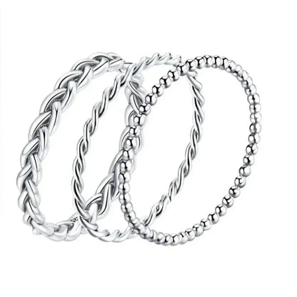 925 Sterling Silver Braided Texture Twisted Eternity Band Stackable Rings - Fine Jewelry Itz Luxury