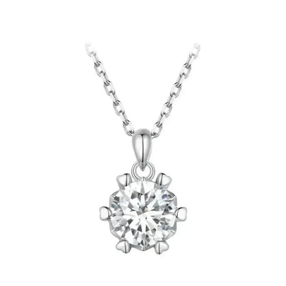 Stunning 1 Carat Moissanite Pendant Necklace | 925 Sterling Silver | Wedding & Bridal Fine Jewelry Itz Luxury