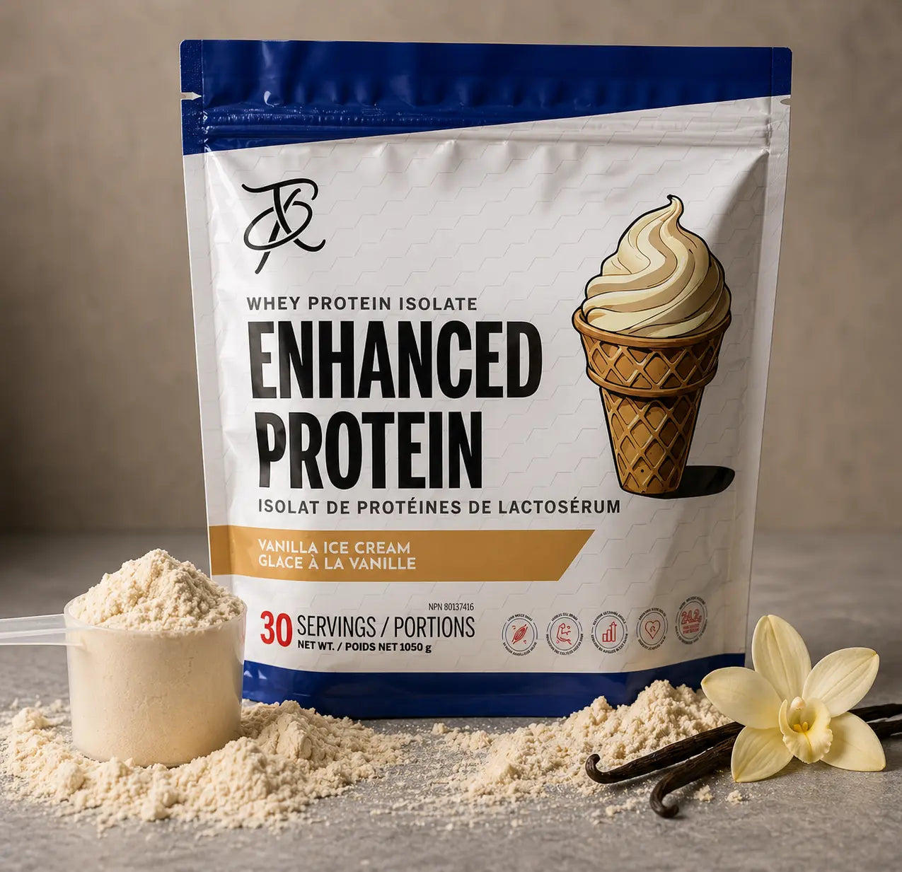 Enhanced Protein Vanilla Ice Cream Tx Supplements